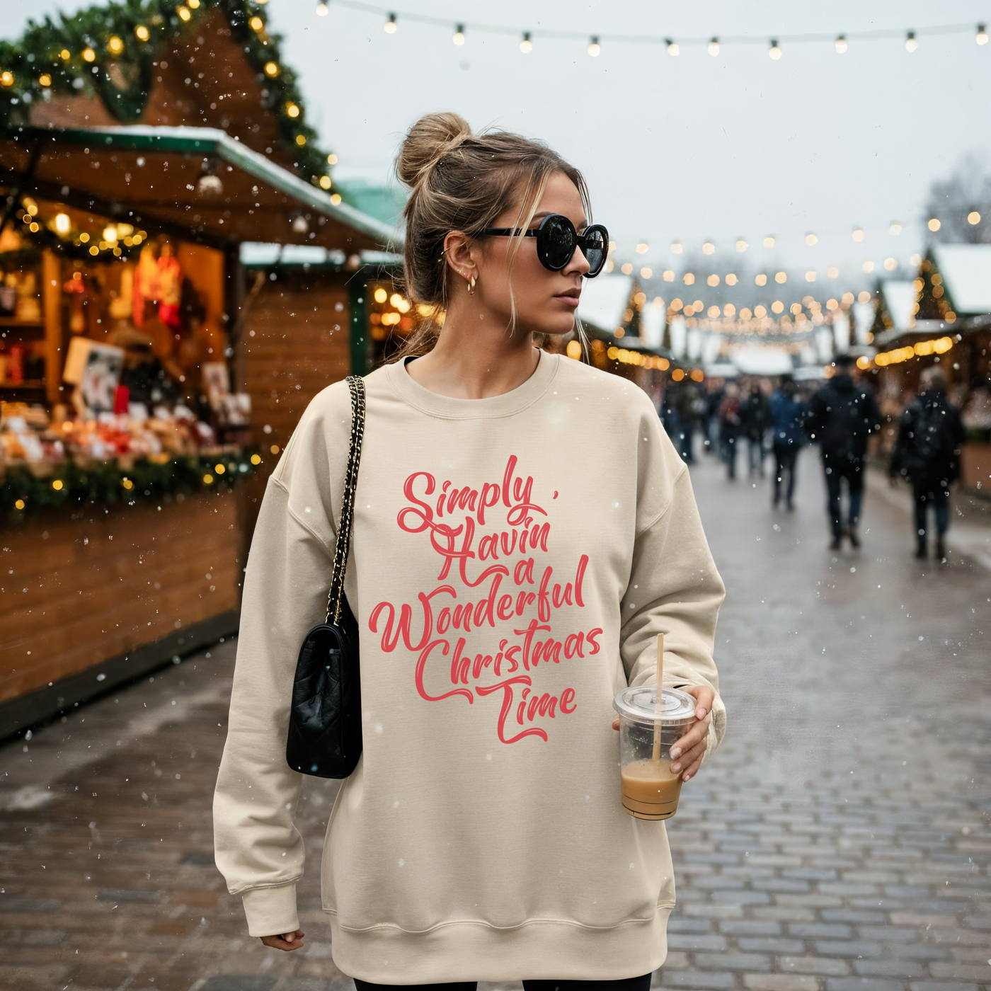Having a Wonderful Christmas Time Crewneck Sweatshirt | Holiday Sweatshirt