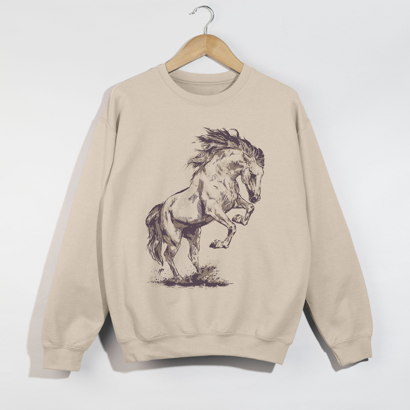 Wild Mustang Graphic Crewneck Sweatshirt