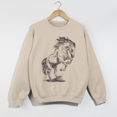 Wild Mustang Graphic Crewneck Sweatshirt