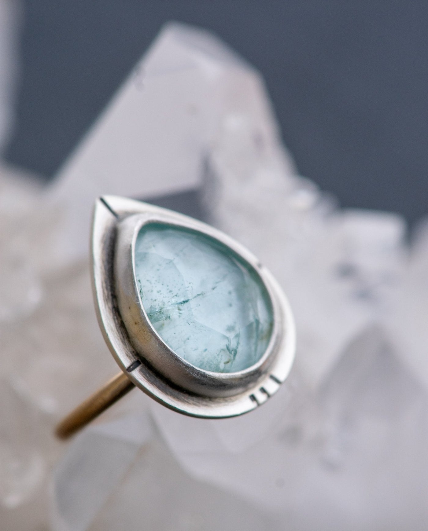 SHADOW BLUE AQUAMARINE RING