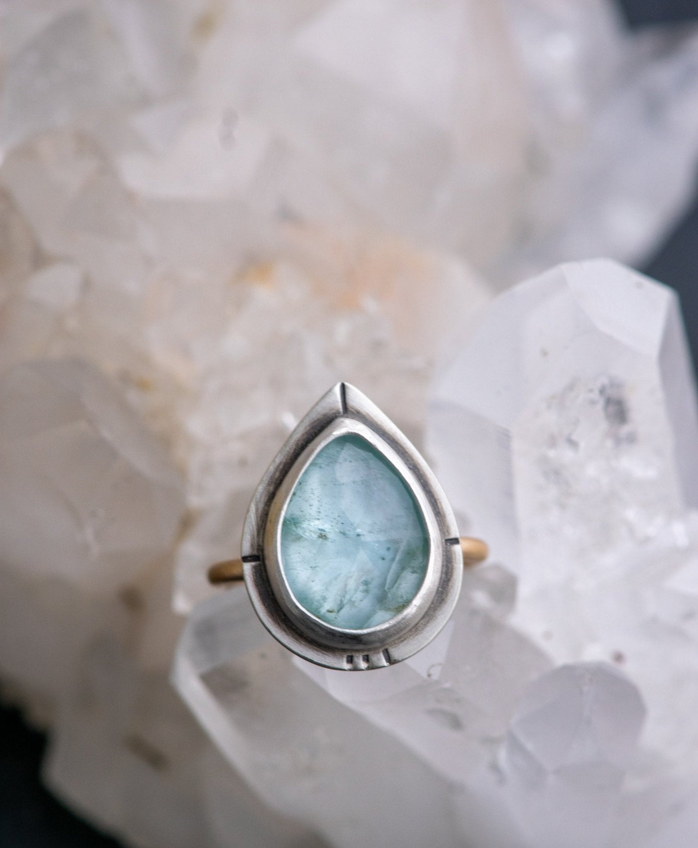 SHADOW BLUE AQUAMARINE RING