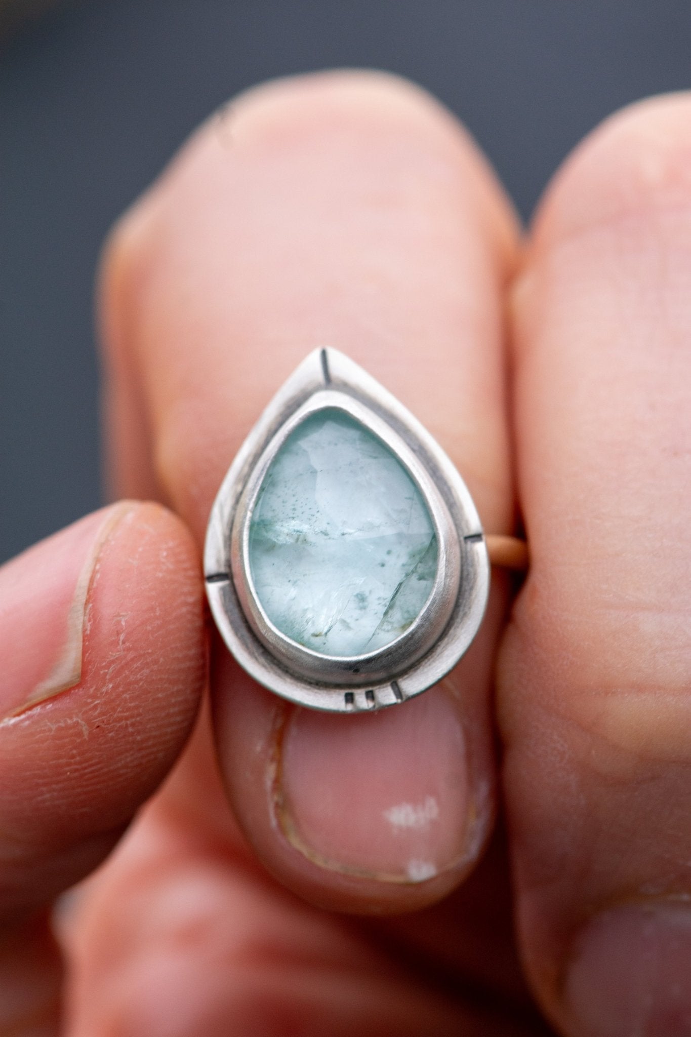 SHADOW BLUE AQUAMARINE RING