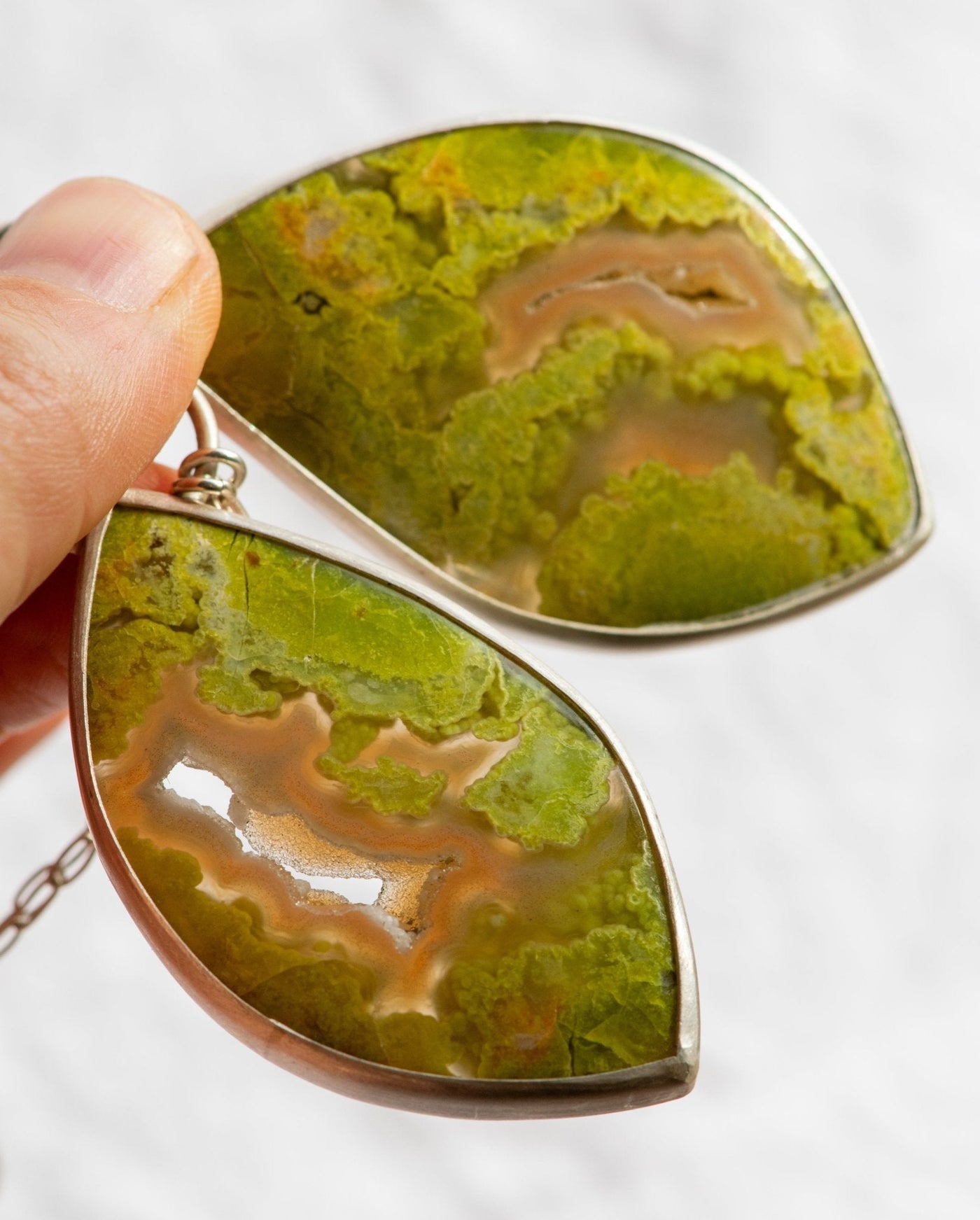 SINGING SISTERS GREEN OPAL NECKLACES