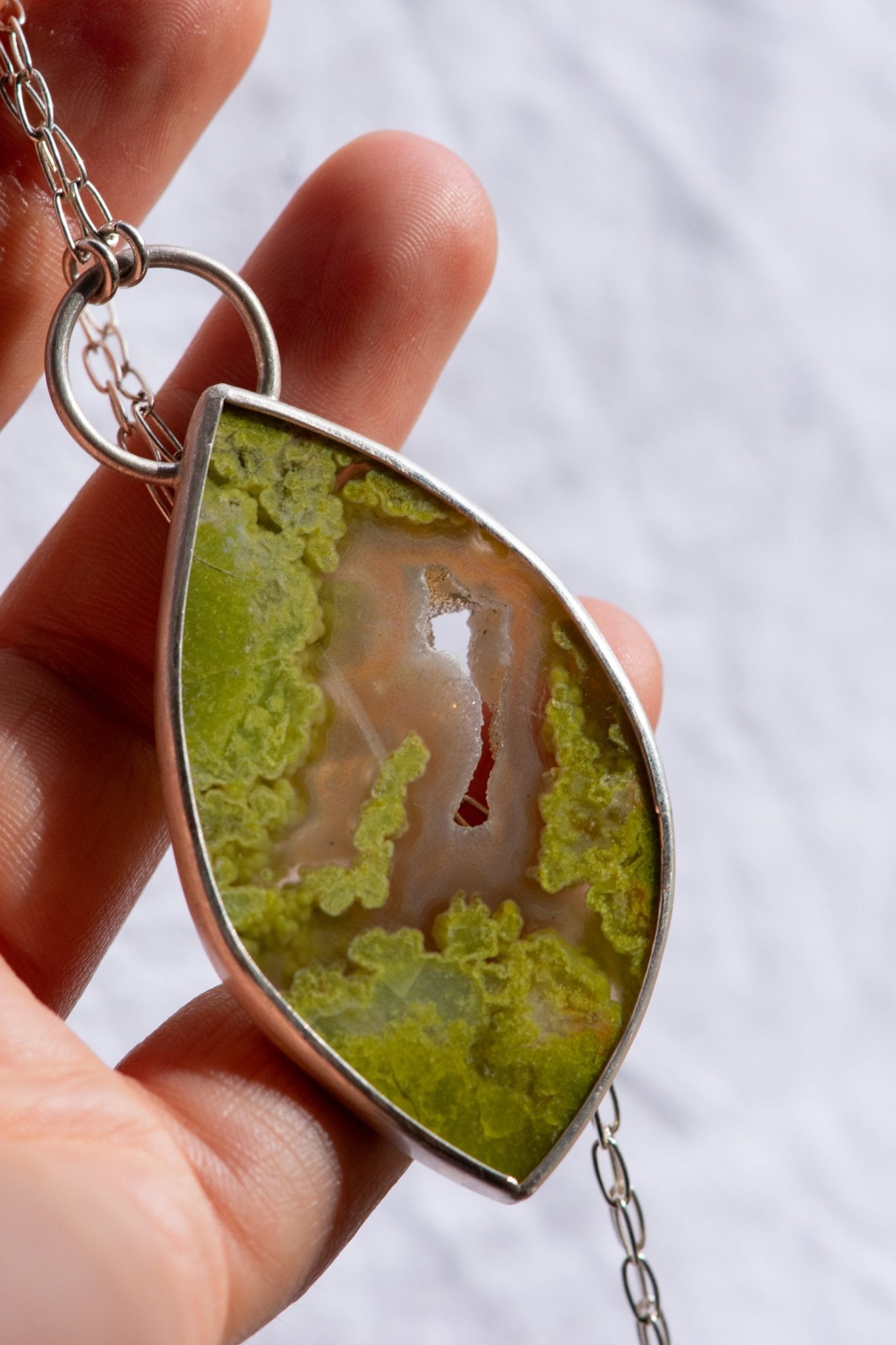 SINGING SISTERS GREEN OPAL NECKLACES