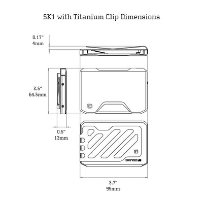 SK1 SLIDE KICK WALLET WITH TITANIUM MONEY CLIP