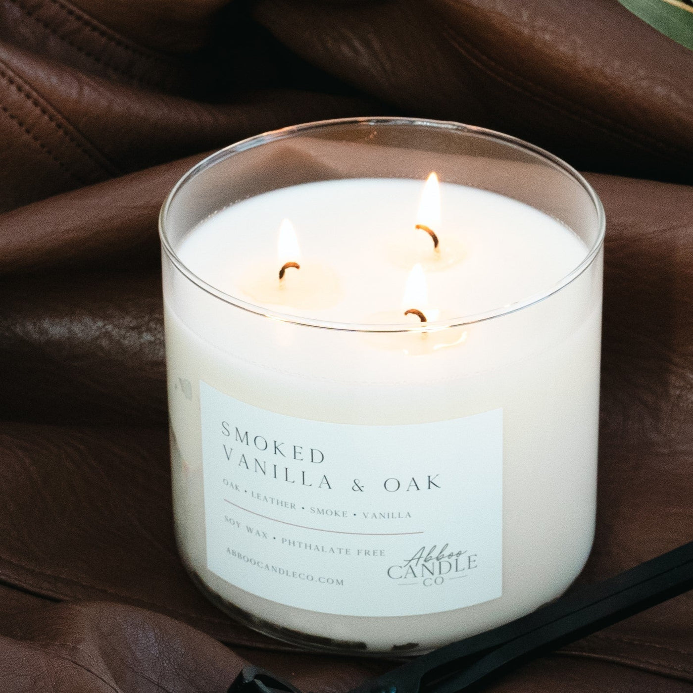 Smoked Vanilla and Oak 3-Wick Soy Candle