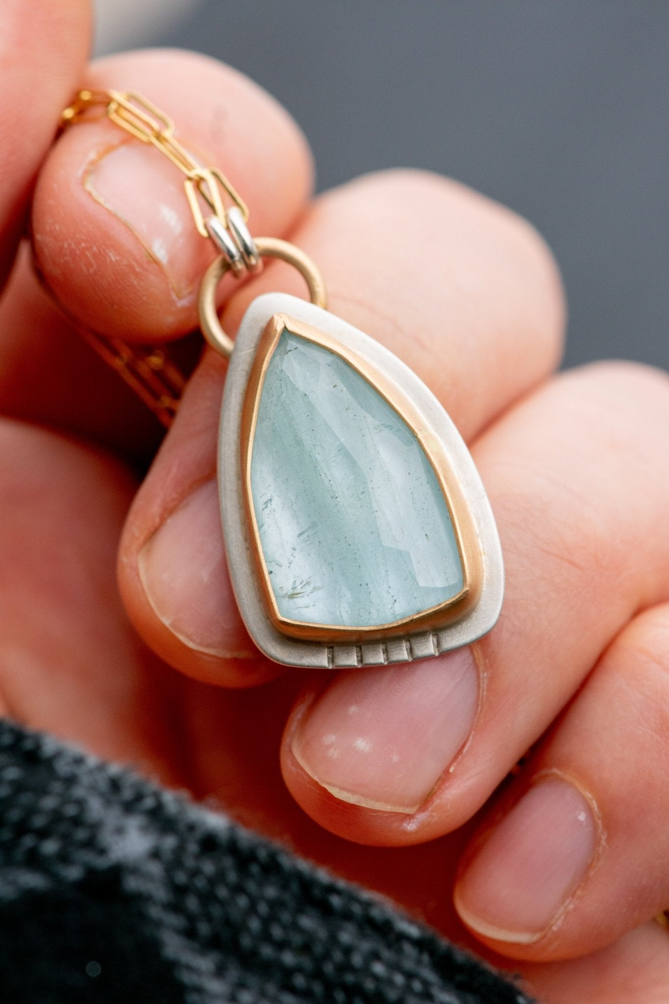 SOMETIMES YOU GOTTA AQUAMARINE NECKLACE