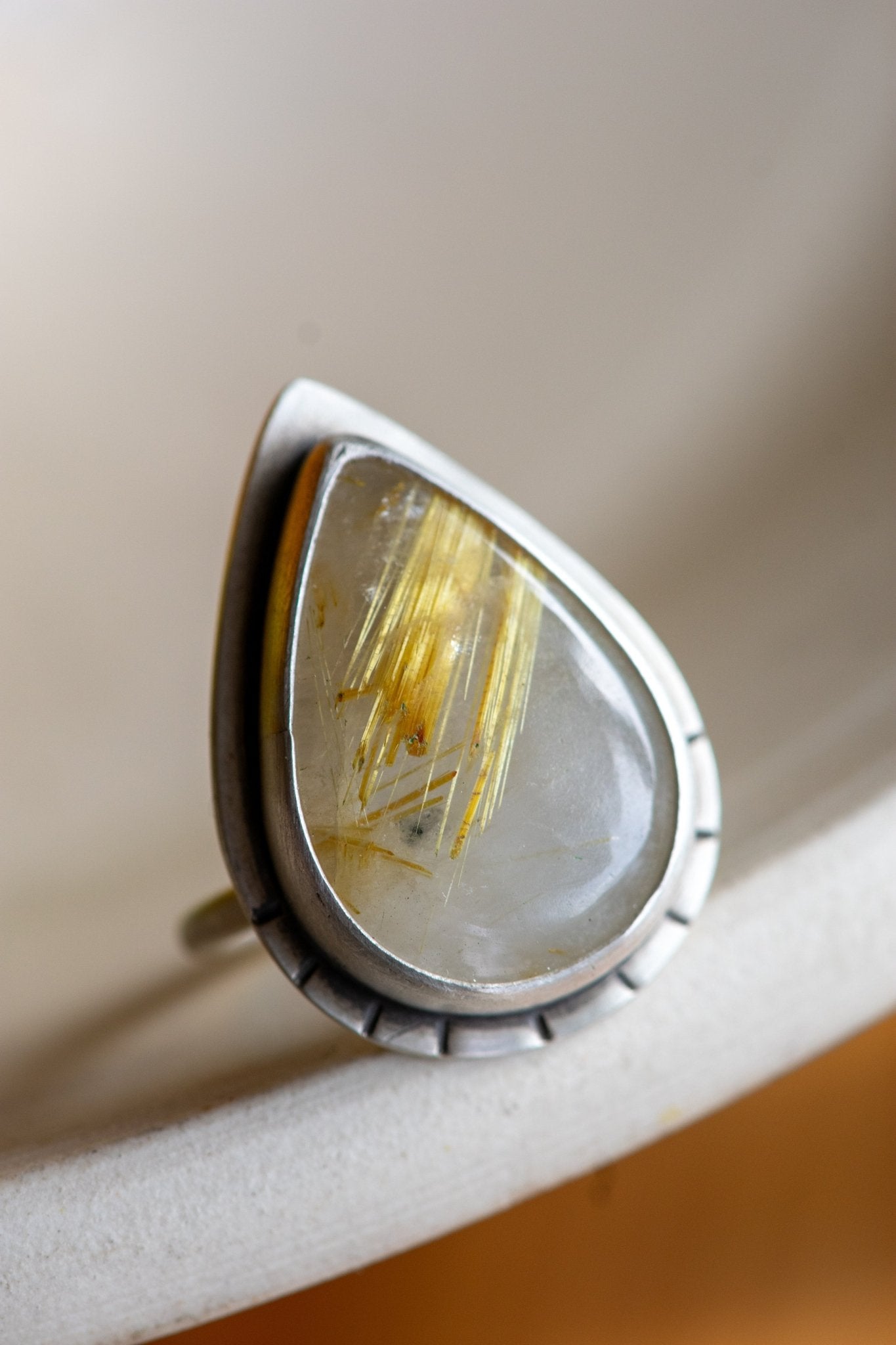 STARBURST RUTILATED QUARTZ RING