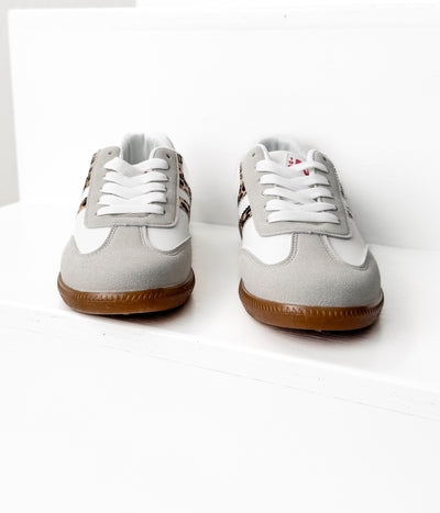 Stockholm Sneaker in White Leopard