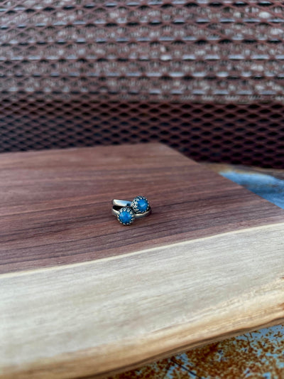 Summertime Blues Handmade Denim Lapis and Sterling Silver Ring - Size 6 and 8