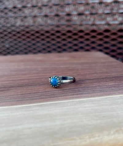 Summertime Blues Handmade Denim Lapis and Sterling Silver Ring - Size 6 and 8