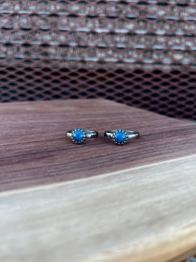 Summertime Blues Handmade Denim Lapis and Sterling Silver Ring - Size 6 and 8