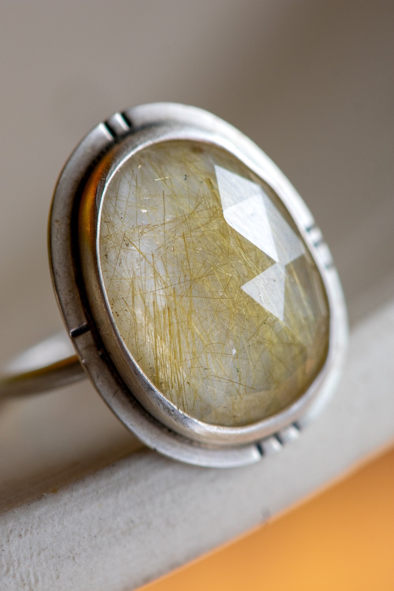 SUNNY RUTILATED QUARTZ RING