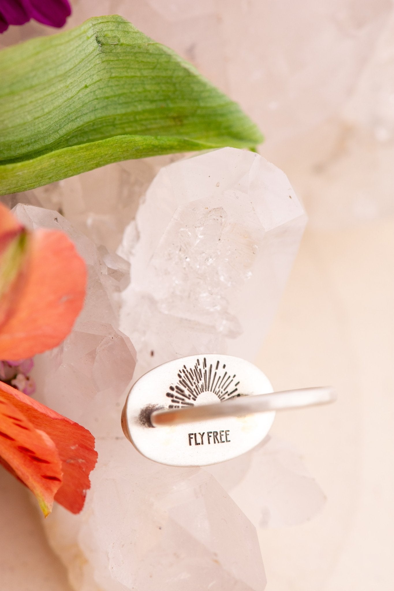 SUNSET FISH FOSSIL RING