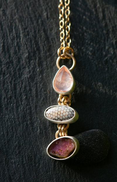 TELL ME A SECRET STONE STACK NECKLACE