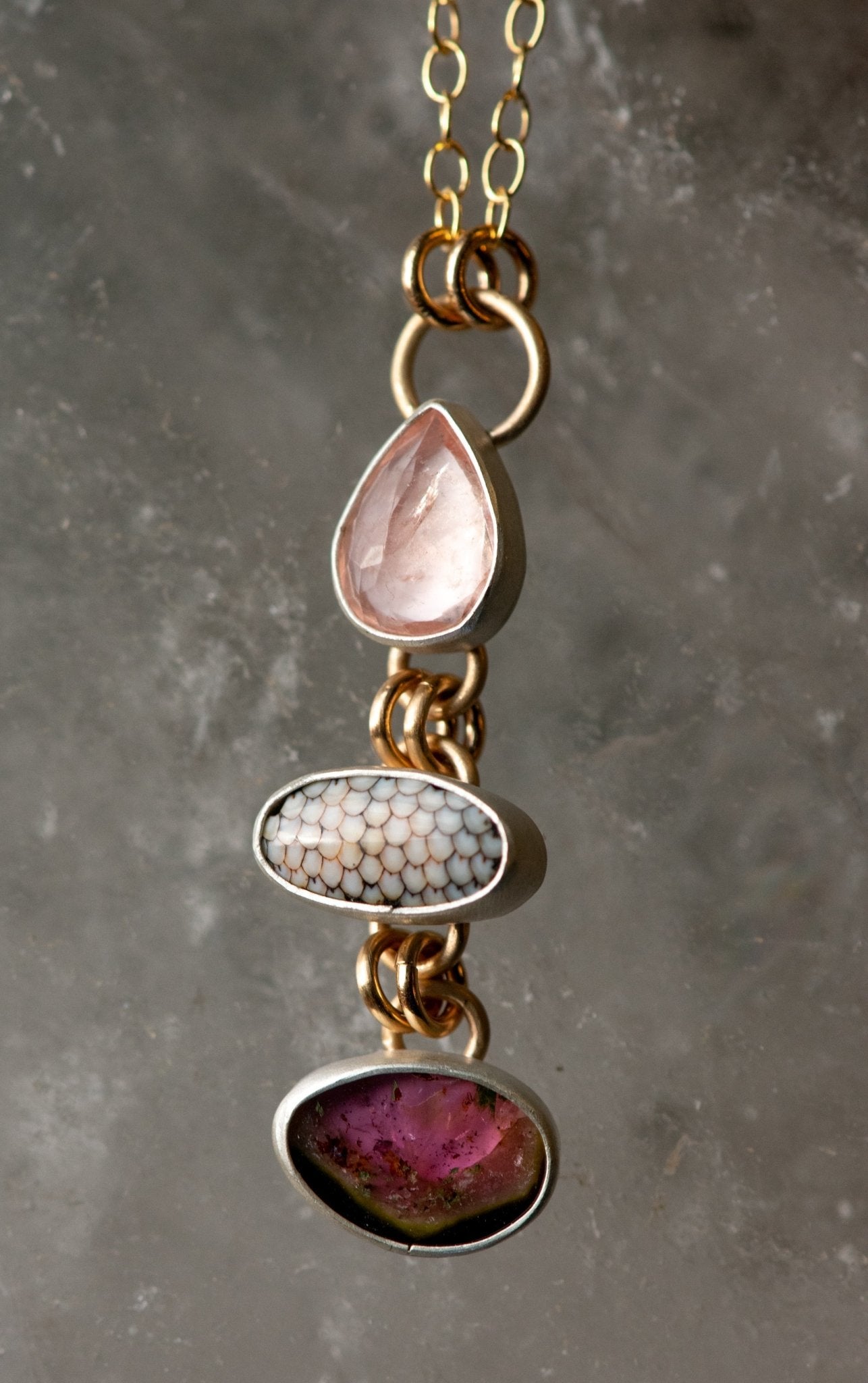 TELL ME A SECRET STONE STACK NECKLACE