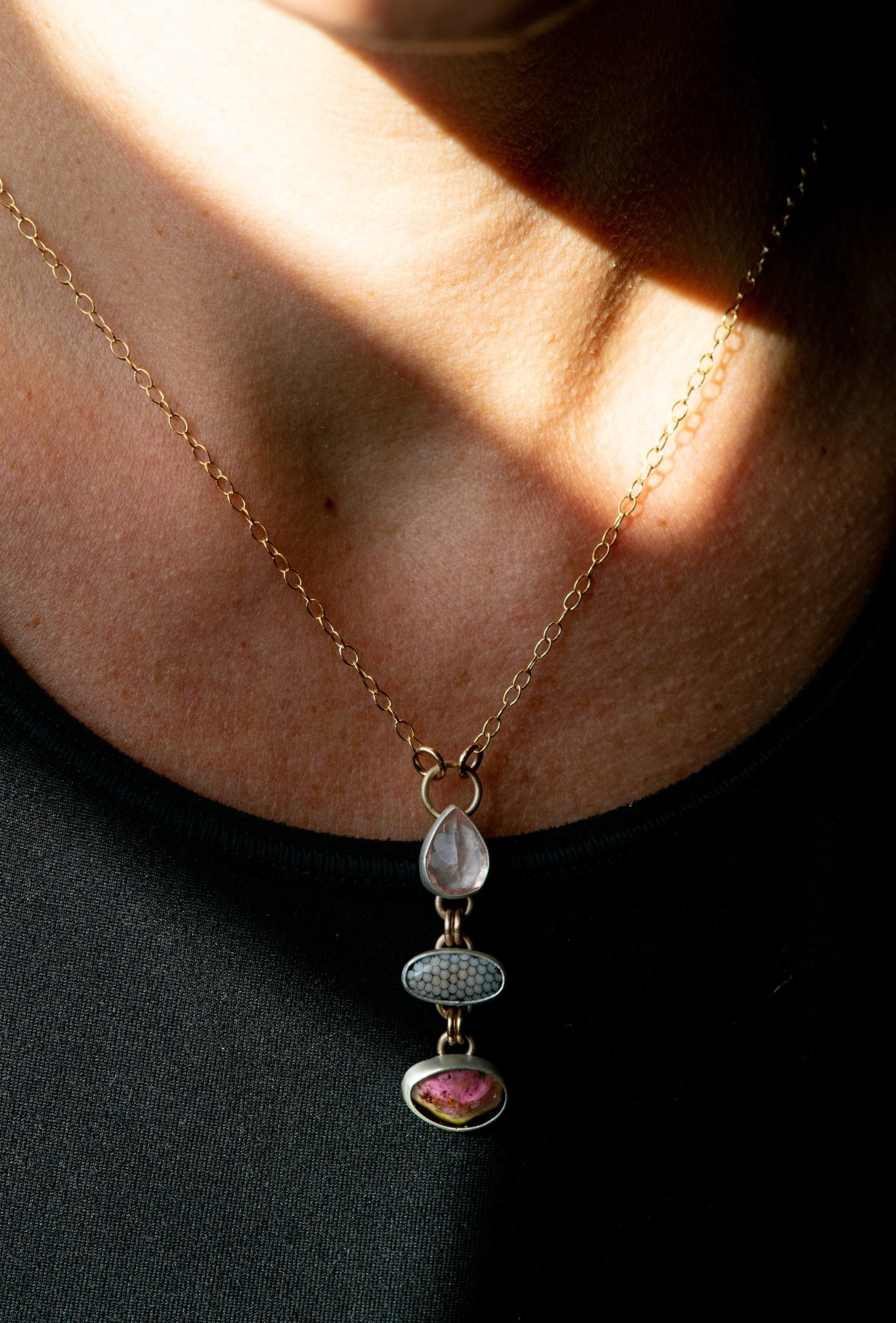 TELL ME A SECRET STONE STACK NECKLACE