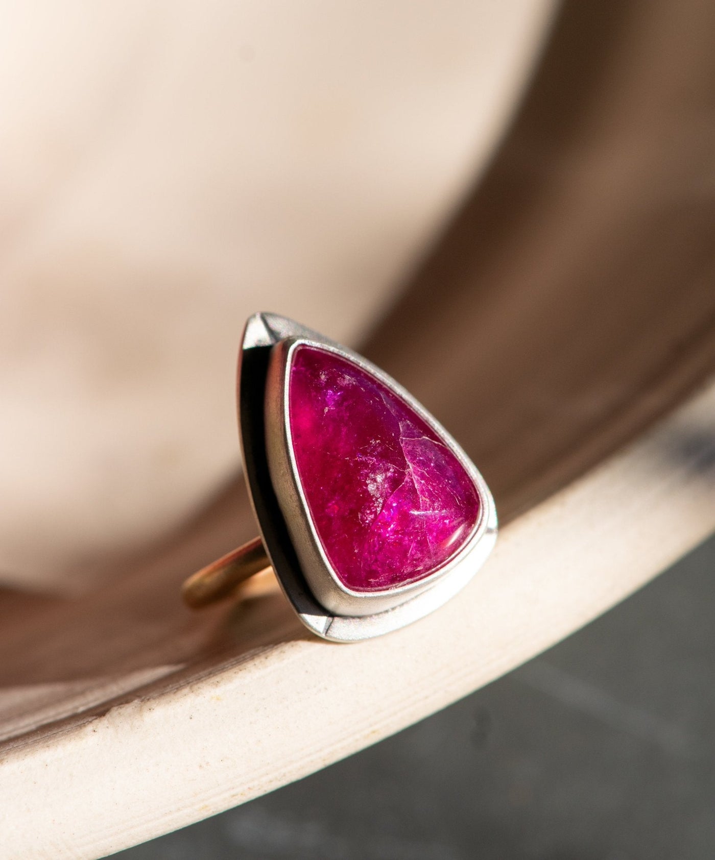 TO FIND TO SEEK PINK TOURMALINE RING