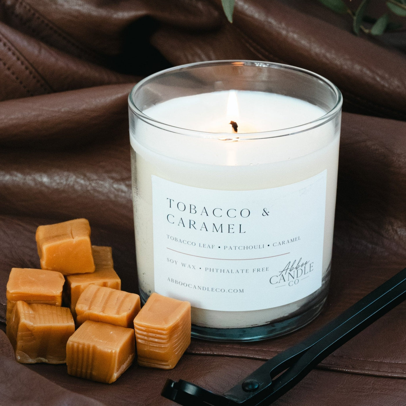 Tobacco and Caramel Soy Tumbler Candle