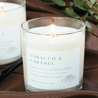 Tobacco and Caramel Soy Tumbler Candle