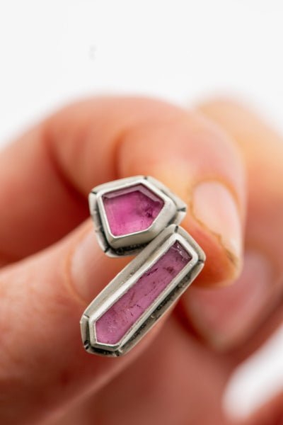 WABI SABI PINK TOURMALINE STUDS