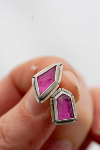 WABI SABI PINK TOURMALINE STUDS
