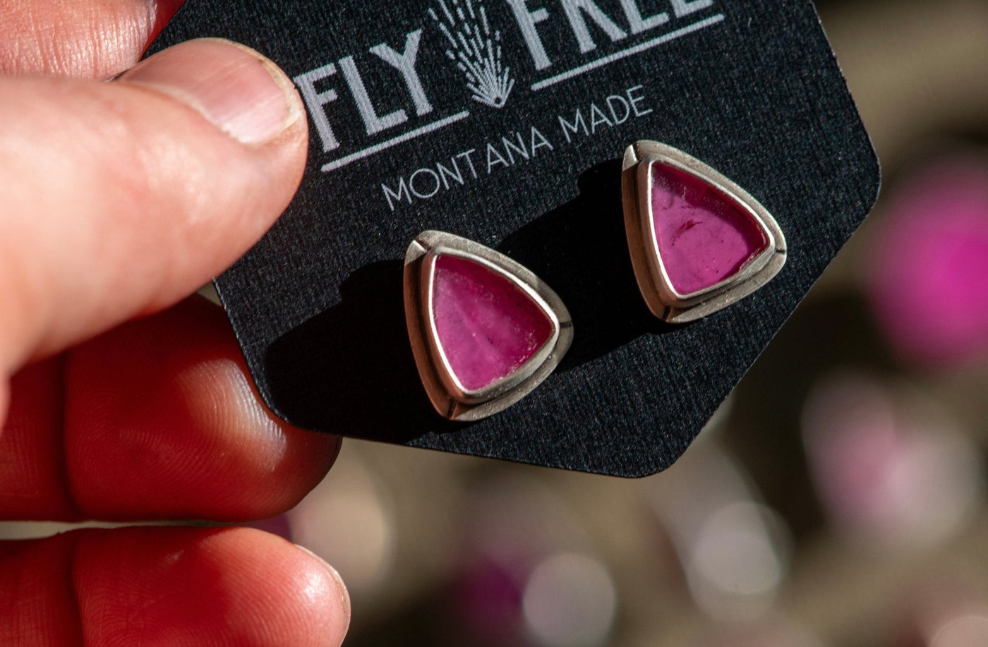 WABI SABI PINK TOURMALINE STUDS