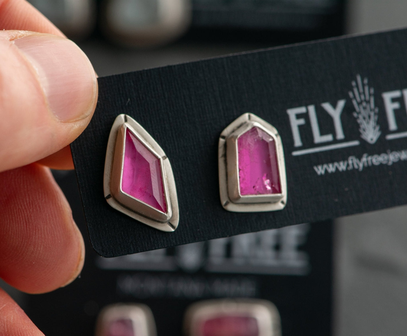 WABI SABI PINK TOURMALINE STUDS