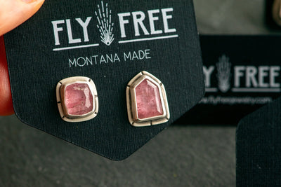WABI SABI PINK TOURMALINE STUDS