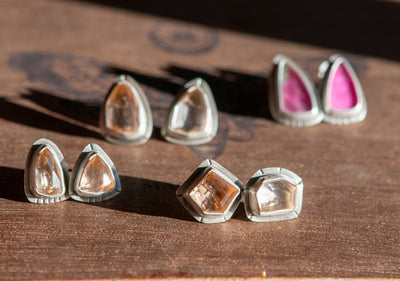 WABI SABI TOPAZ STUDS