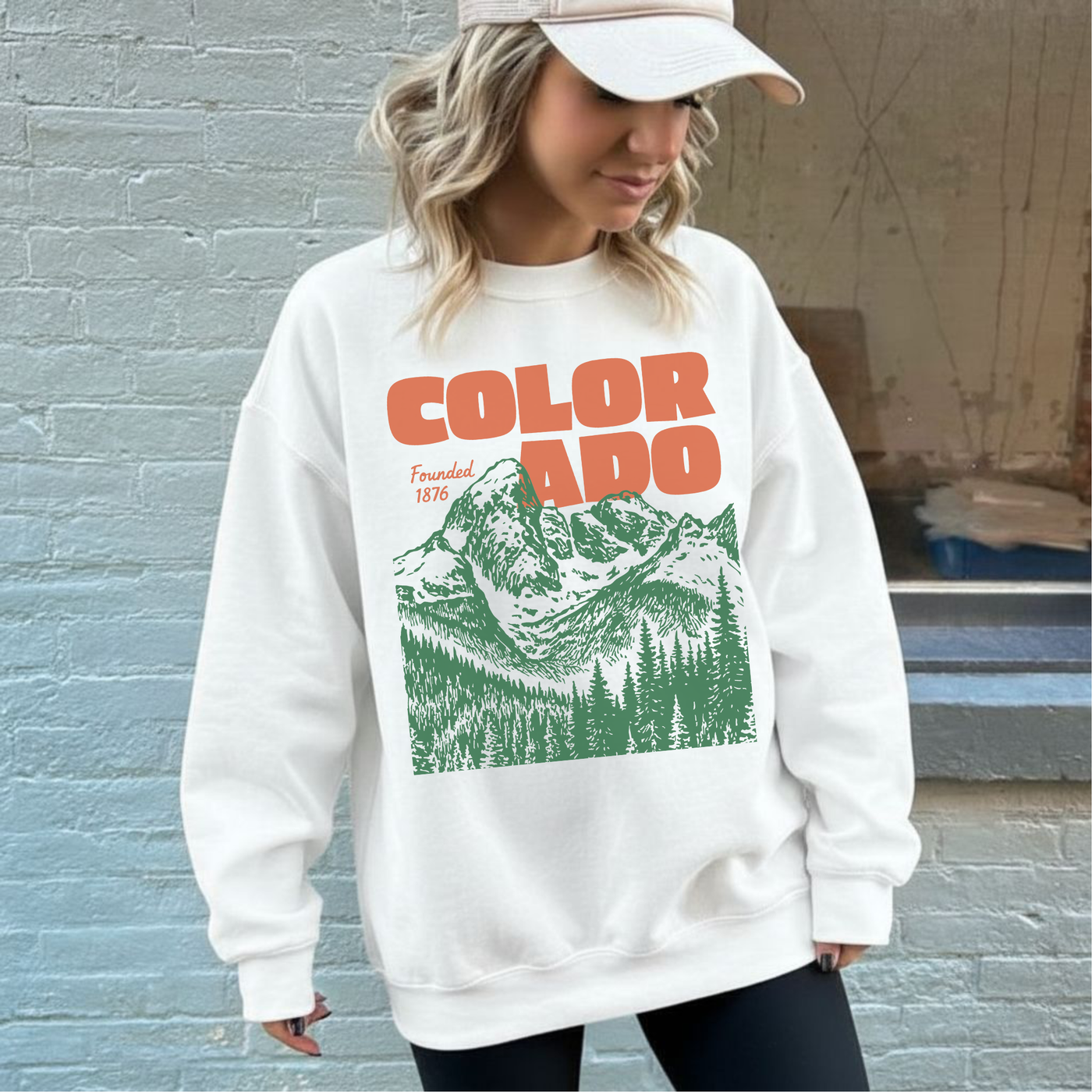 Colorado Founded 1876 Crewneck | Retro Mountain Sweatshirt