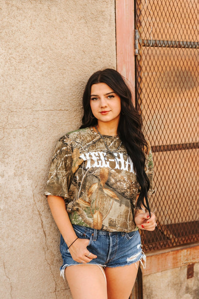 Yee-Haw Tree Camo Graphic Tee