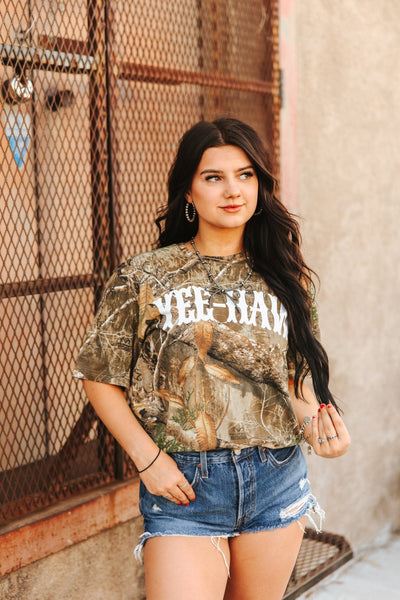 Yee-Haw Tree Camo Graphic Tee