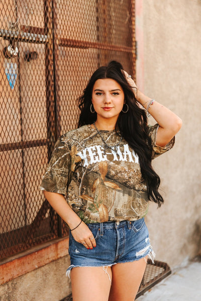 Yee-Haw Tree Camo Graphic Tee