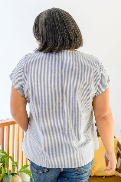 Canopy Of Crushes Striped Floral Top - Brazen Ranch