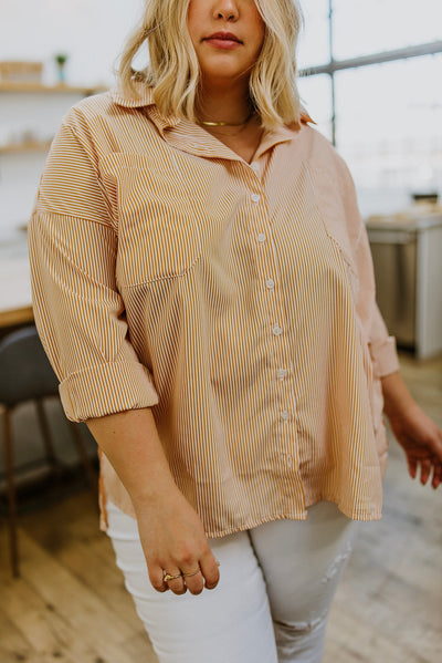 Easy On The Eyes Striped Button Up - Brazen Ranch