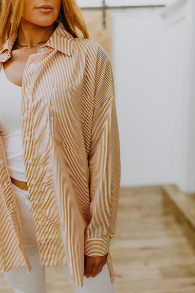 Easy On The Eyes Striped Button Up - Brazen Ranch