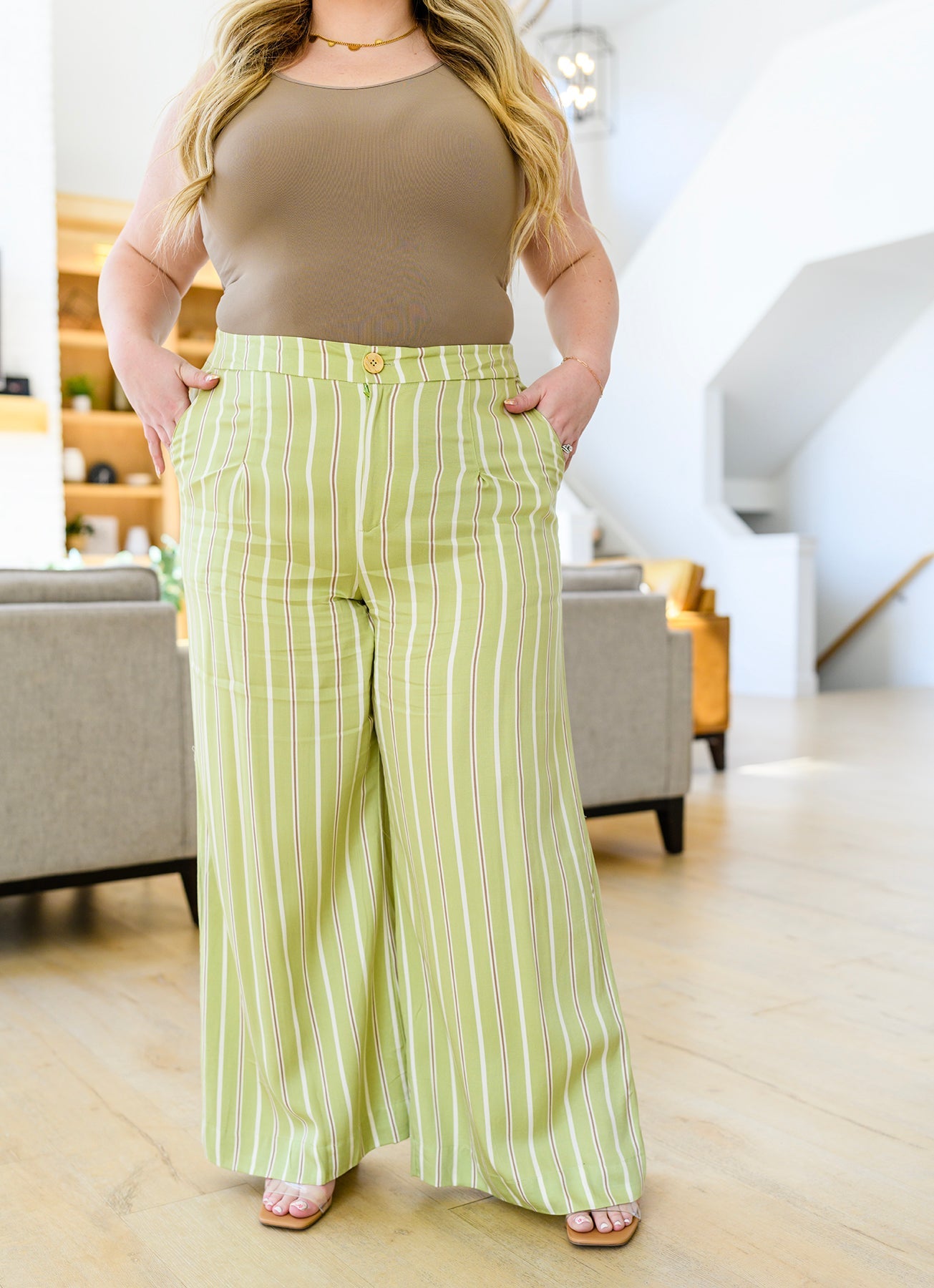 Never Underrated Striped Wide Leg Trousers - Brazen Ranch