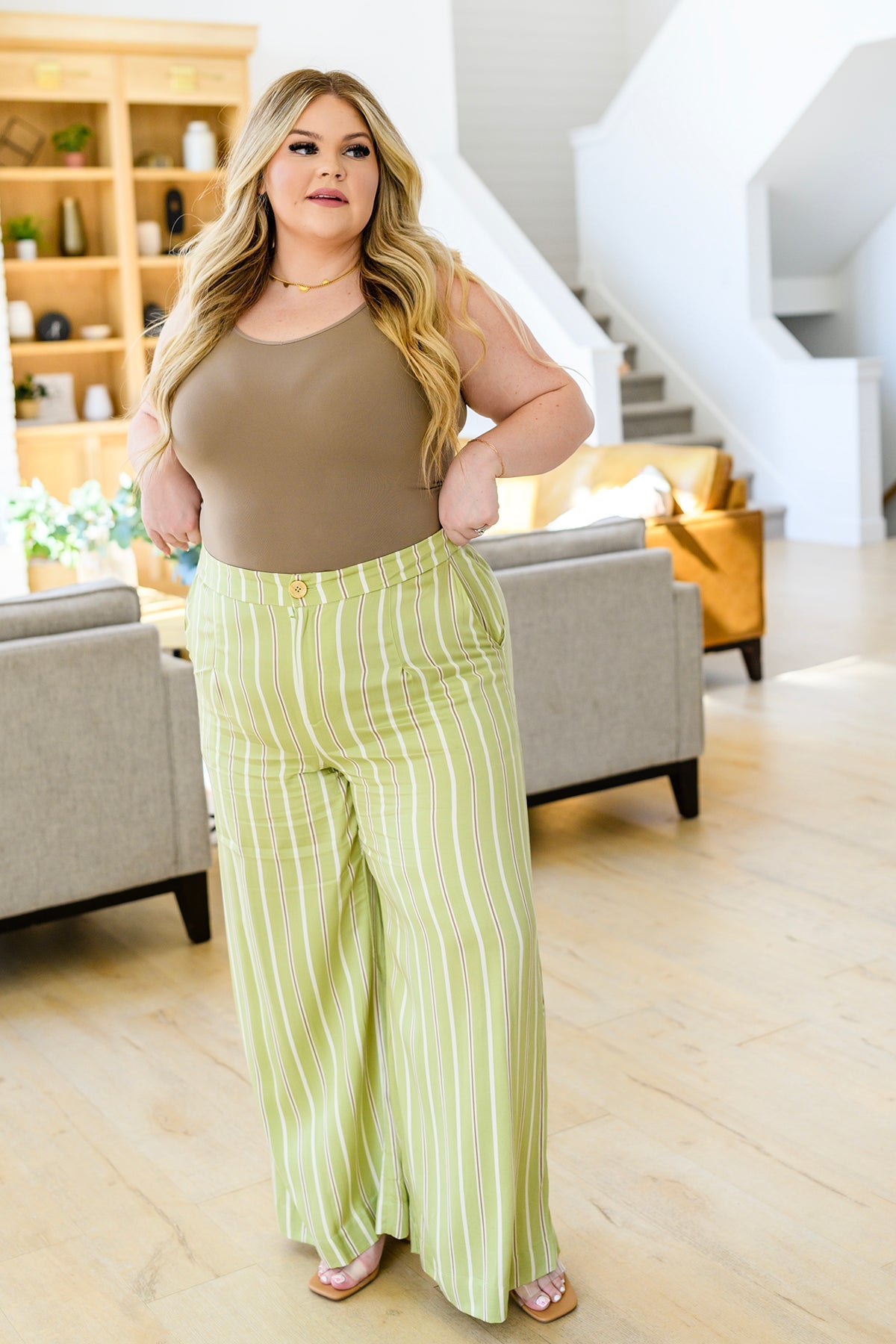 Never Underrated Striped Wide Leg Trousers - Brazen Ranch