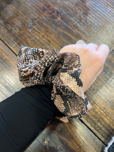 Jumbo Brown Snake Scrunchie - Brazen Ranch