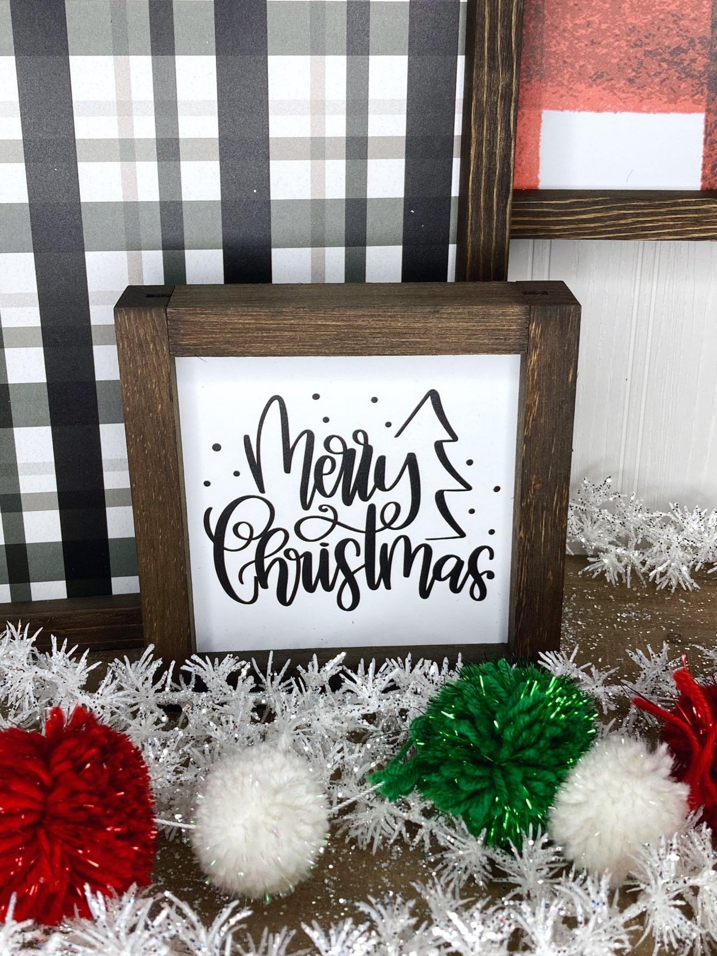 Merry Christmas with Tree Sign - Brazen Ranch
