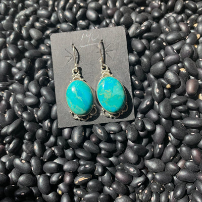 Turquoise Oval Dangles - Brazen Ranch