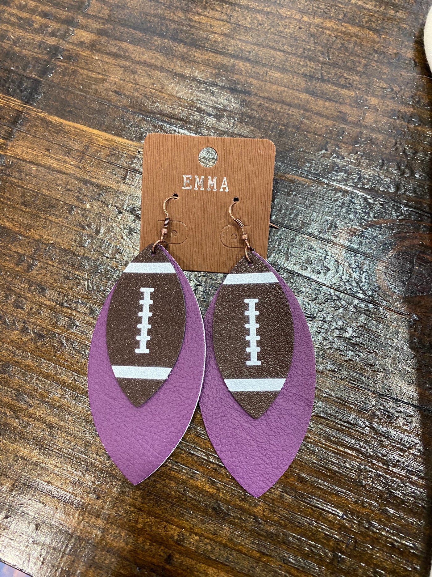 Purple Football Stack Earrings - Brazen Ranch