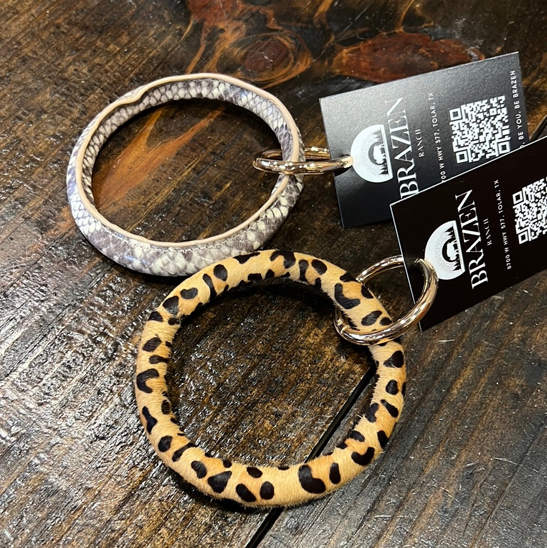 Animal Print Keychain Bangle - Brazen Ranch