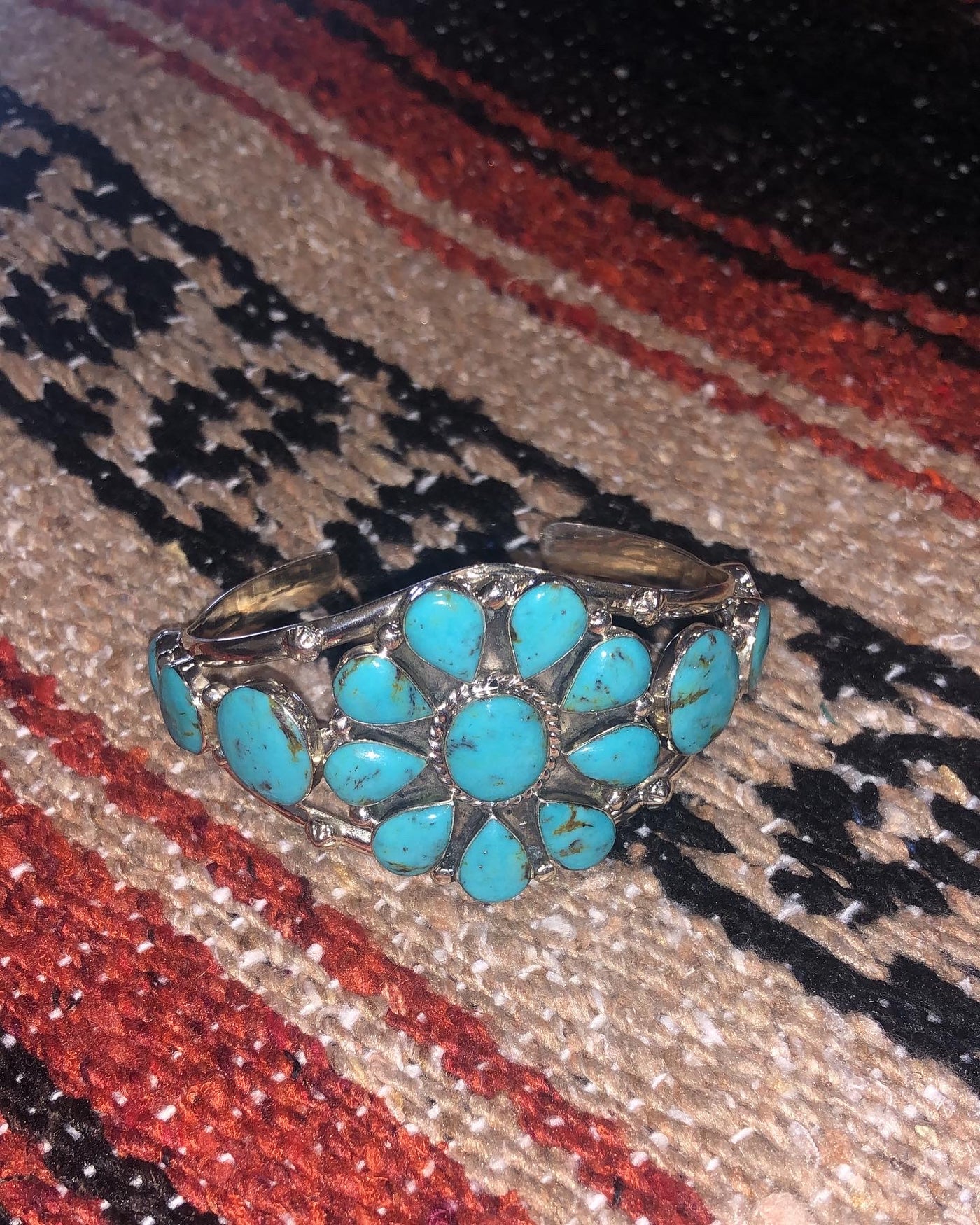 Turquoise Floral Cuff - Brazen Ranch