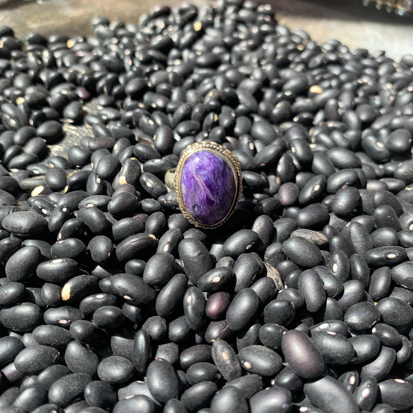 Purple Charoite Round Ring - Brazen Ranch