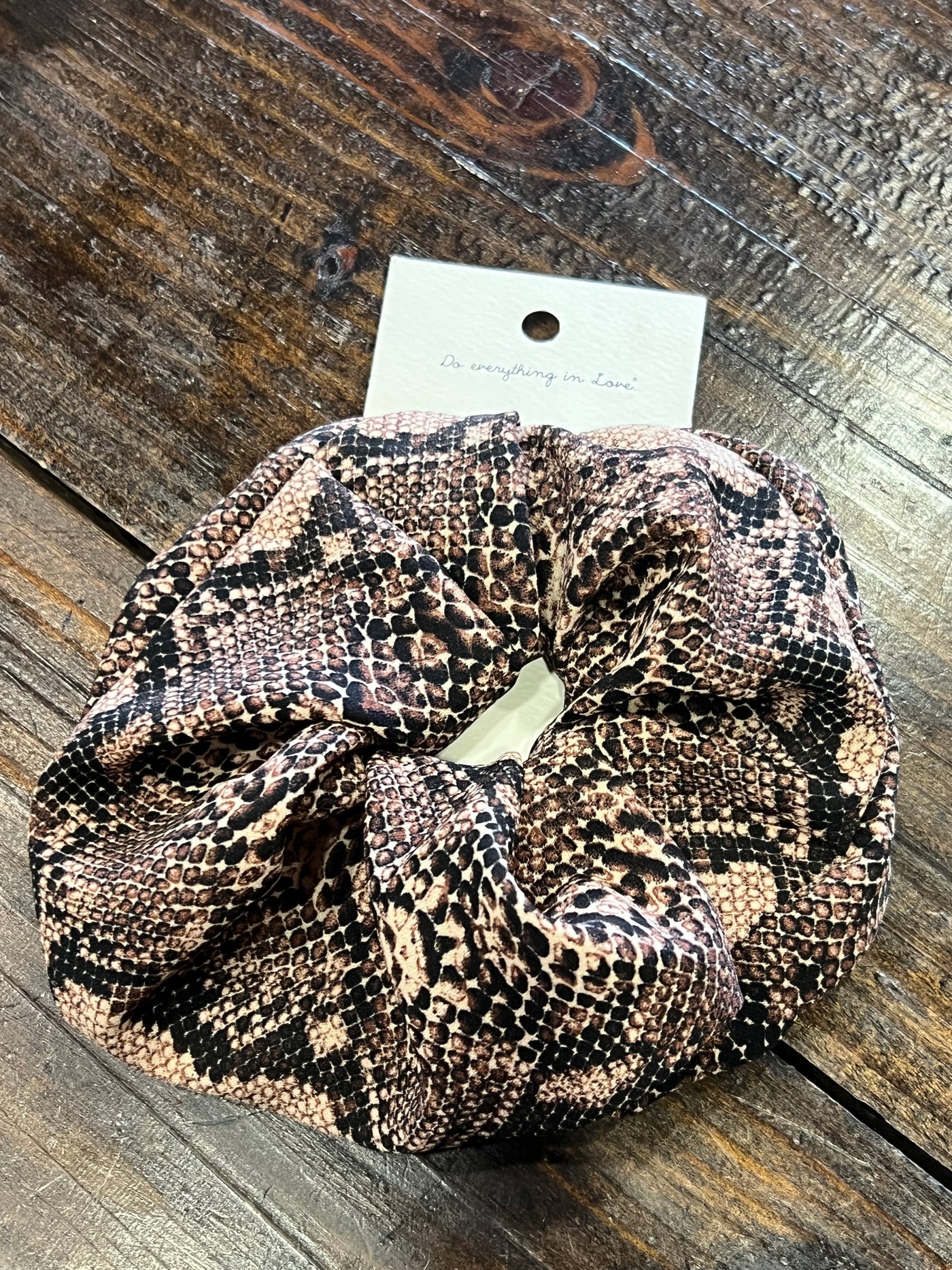 Jumbo Brown Snake Scrunchie - Brazen Ranch