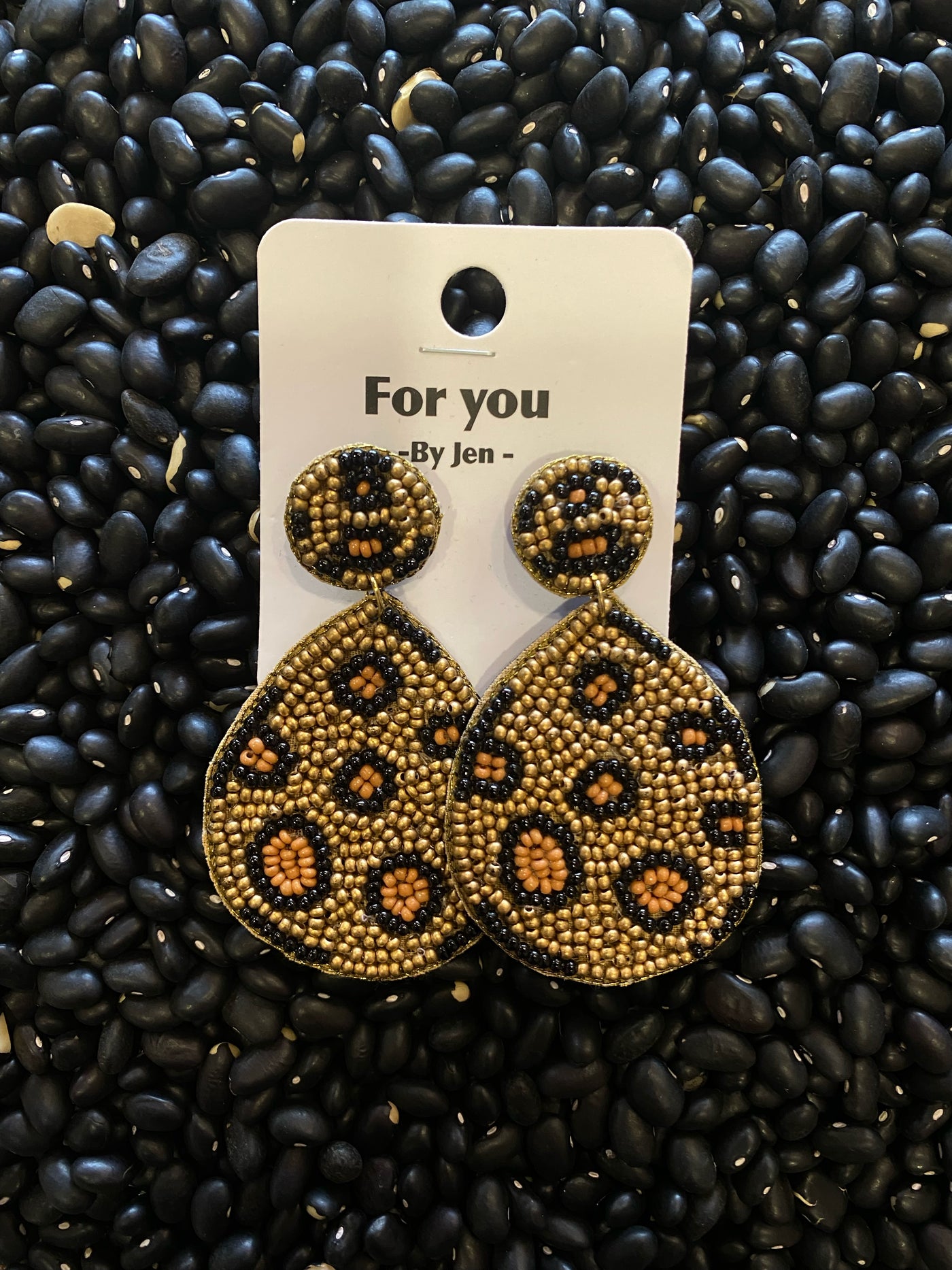 Beaded Leopard Earrings - Brazen Ranch